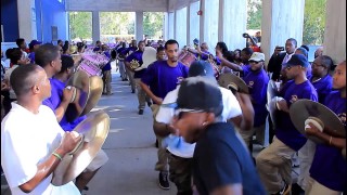 St. Aug Current & Alumni Marching Up the Ramp 2013