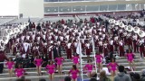 AAMU marching band playing in the stands 2013